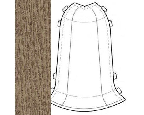 IDEAL К-55 Угол наружный «Комфорт» 211 Дуб рустик