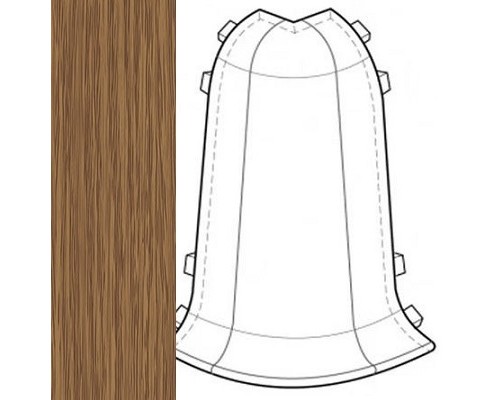 IDEAL К-55 Угол наружный «Комфорт» 217 Дуб темный