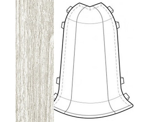 IDEAL К-55 Угол наружный «Комфорт» 252 Ясень белый