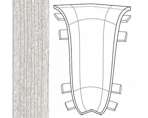 IDEAL К-55 Угол внутренний «Комфорт» 253 Ясень серый