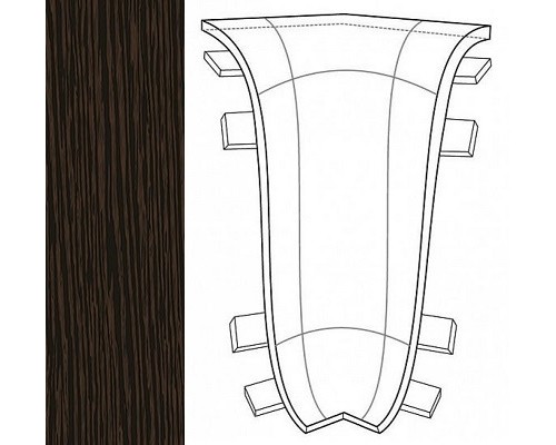 IDEAL К-55 Угол внутренний «Комфорт» 301 Венге