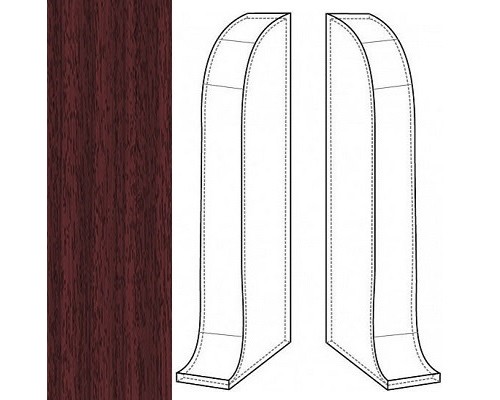 IDEAL К-55 Заглушка торцевая левая «Комфорт» 346 Махагон