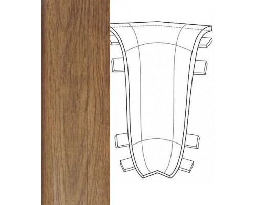 Угол внутренний 533 Дуб жжённый SANFLEX