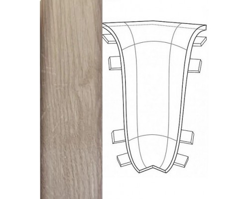 Угол внутренний 547 Орех белёный SANFLEX
