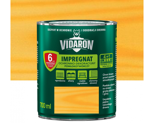 VIDARON IMPREGNAT Защитно-декоративная пропитка Золотистая сосна V02 0,7л