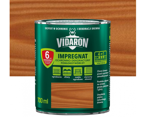 VIDARON IMPREGNAT Защитно-декоративная пропитка Американское красное дерево V06 0,7л