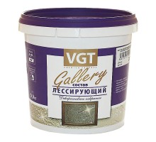 VGT GALLERY Состав лессирующий полупрозрачный Серебристо-белый 0,9кг