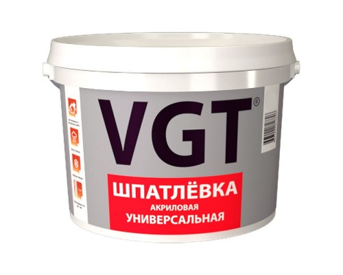 VGT Шпатлевка универсальная для наружных и внутренних работ 3,6кг