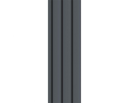 Панель Стеновая Реечная МДФ Stella Beats De Luxe Black Lead 2700*119*16мм (упак. 4шт)