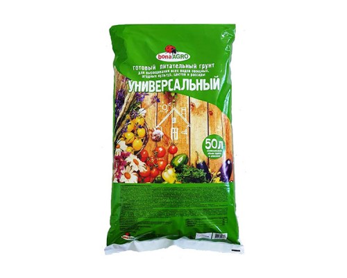 Грунт питательный bonaAGRO УНИВЕРСАЛЬНЫЙ 50 л., РБ, пр-во ООО "ГРУНТ-АГРО"