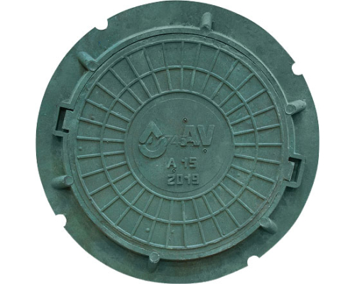 Люк полимерно-песчаный тип "Л" (люк садовый, облегченный) нагрузка 3 тонны зеленый