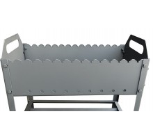 Мангал разборный МС-08,РБ. Сталь 1,5мм. Габариты: 46х44,7х26,2см. Вес: 7,2 кг