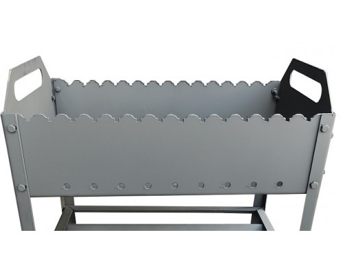 Мангал разборный МС-08,РБ. Сталь 1,5мм. Габариты: 46х44,7х26,2см. Вес: 7,2 кг