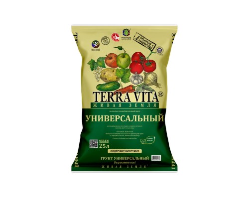 Живая земля универсальная готовый почвогрунт 25л. НОРД ПАЛП