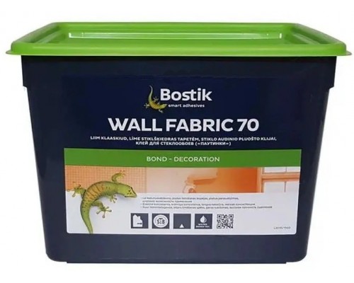BOSTIK WALL FABRIC 70 Клей для обоев из стекловолокна, ткани, а так же виниловых обоев на бумажной основе 15кг