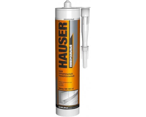 Клей строительный универсальный Hauser, прозрачный , 298 гр.