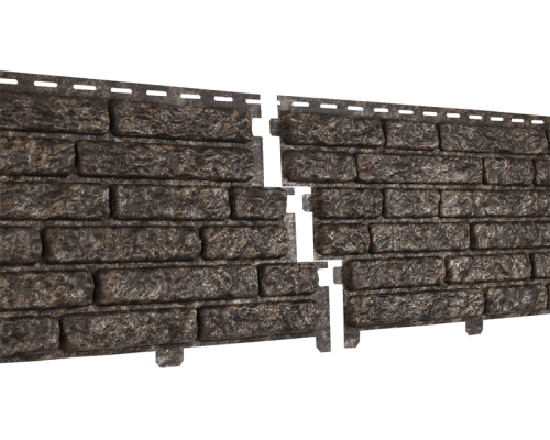 Стон-Хаус Виниловый сайдинг двойной замок Кварцит Коричневый 0,25*2м