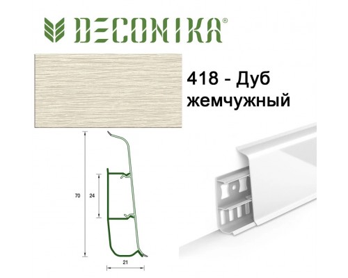 IDEAL D-85 Угол наружный «Deconika» 418 Дуб Жемчужный