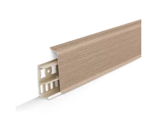 IDEAL D-85 Плинтус «Deconika» с центральным кабель-каналом для монтажа и проводов 213 Дуб Северный 2,2м