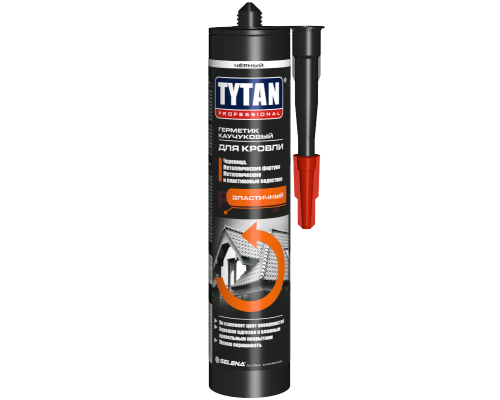 Герметик каучуковый Tytan Professional для кровли 310 мл, черный