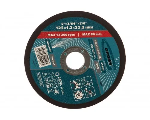 74369 Круг отрезной по металлу 125*1,2*22,2 мм SWA60TBF Gross