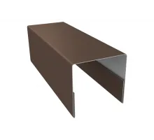 Планка П-образная п/э (профиль МП20)  Zn СТАНДАРТ ПЛЮС 0,50 RAL8017, 2м (Шоколадно-коричневый), страна производства РБ*