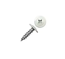 Саморез с прессшайбой острый Белый 9003 4,2*19