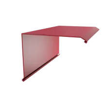 Торцевая планка 100 п/э Zn СТАНДАРТ ПЛЮС 0,50 RAL3005, 2м  (Винно-красный), страна производства РБ*