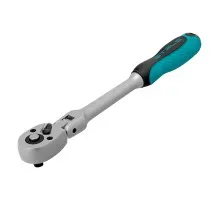 Ключ-трещотка шарнирный 1/4", СrV, 72 зуба, с быстрым сбросом, матовый хром Stels