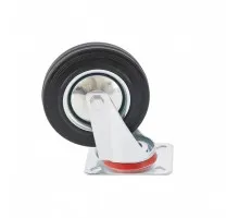 Колесо поворотное D 200 мм, крепление платформенное Сибртех (68718)