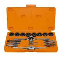 Набор метчиков и плашек М3-М12, плашко-метчикодержатель, 20 предметов, в пластмассовом боксе Sparta 