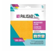 Салфетка универсальная из микрофибры 300 x 300 мм, оранжевая, Home Palisad (923015)