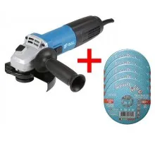 0303913A1 Одноручная углошлифмашина BULL WS 1206 в коробке + АКЦИЯ (5 отрезных кругов в подарок!) 