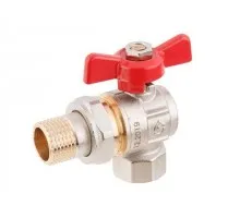 Кран шаровой угловой 1/2" PN40 с внутренней резьбой бабочка AV ENGINEERING (AVE094012E)