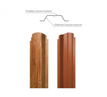 Штакетник металлический STANDART П/М- ОБРАЗНЫЙ, толщина металла 0,45 мм GRAND LINE 