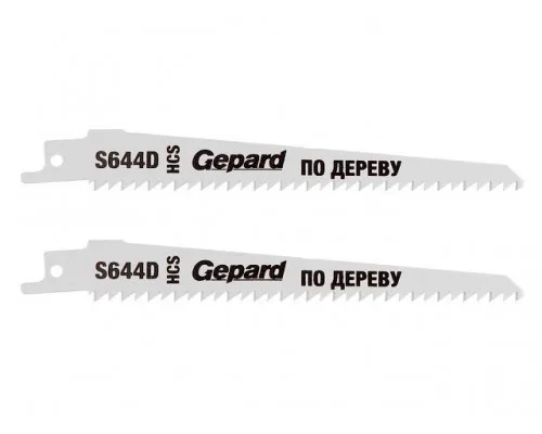 Пилка сабельная по дереву S644D (2 шт.) GEPARD (полотно для сабельной пилы, пропил криволинейный, быстрый рез)