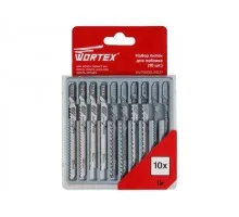 Набор пилок для лобзика универсальный 10 шт. WORTEX (2 шт каждой: T118A, T119BO, T144D, T101B, T127D) 