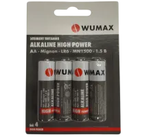 Элемент питания ALKALINE HIGH POWER АА/LR6-1.5В, щелочной, WUMAX