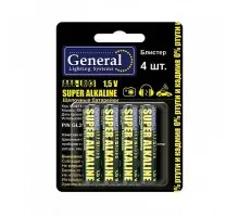 Батарейка GBAT-LR6 AAA щелочная 4pcs/blister (4 шт/уп)