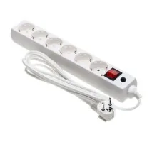 Сетевой фильтр 6/2м 16А 3,5кВт с з/к с выкл. ПВС 3*1,5 белый ETP SECURITY 