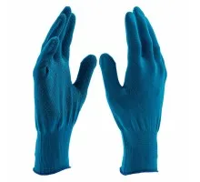 Перчатки Нейлон, ПВХ точка, 13 класс, ультрамарин, XL Россия