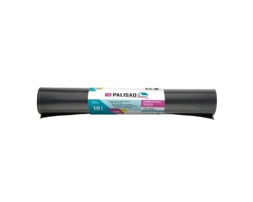 Пакеты для мусора 120 л x 10 шт., ПВД прочные черные, длинный ролик, Home Palisad