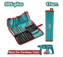 Набор буров и зубил SDS-plus TOTAL TACSD91701 (17 шт)
