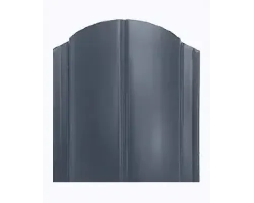 Штакетник Европланка RAL 7024 двухсторонний глянец 0,4*110*1800м полукруглый рез