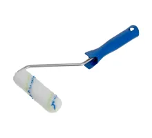 Мини-валик в сборе "Водные краски", 110 мм, ворс 12 мм, D 16 мм, D ручки 6 мм, полиэстер Сибртех