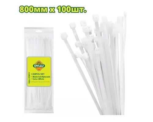 Хомут-стяжка кабельный 800 мм DYLLU DTTE380090 (100 шт)