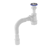 Сифон для умывальника 1 1/4"х40 с мет.реш. с г.т. 40х40/50 Aquant S1015-35-MR