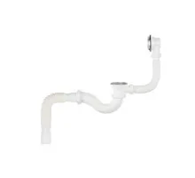 Сифон для ванны 1 1/2"х40 с вып.и перелив с мет.реш. с г.т. 40х40/50 Aquant V155-30-MR