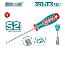 Отвертка крестовая PH1x100мм TOTAL TSDPH1100