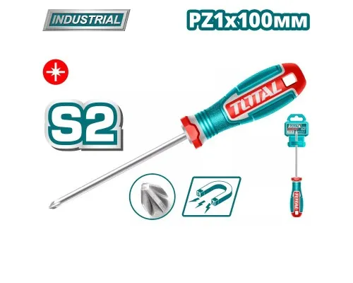 Отвертка крестовая PH1x100мм TOTAL TSDPH1100
